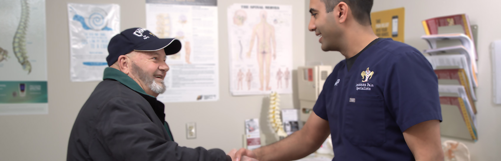 Dr. Jolly with patient