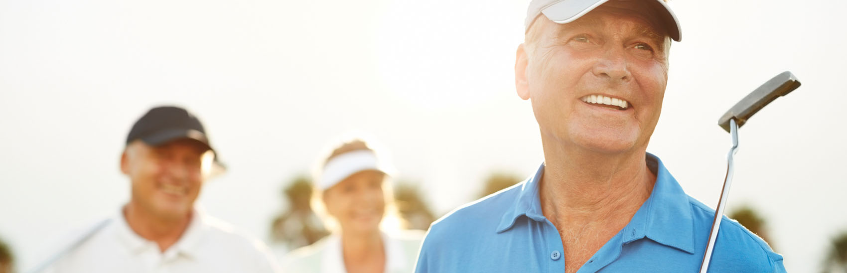 Elderly golfer after shoulder joint injection.