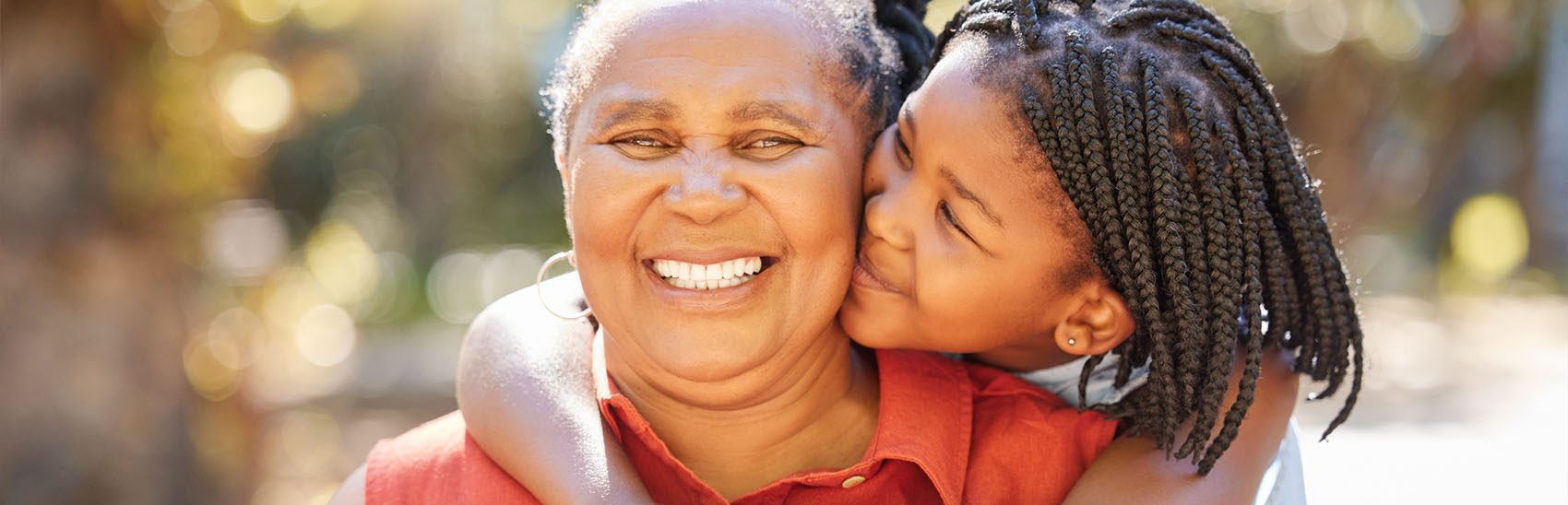 Pain-free grandmother with grandchild