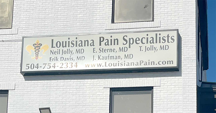 Louisiana Pain Specialists office sign