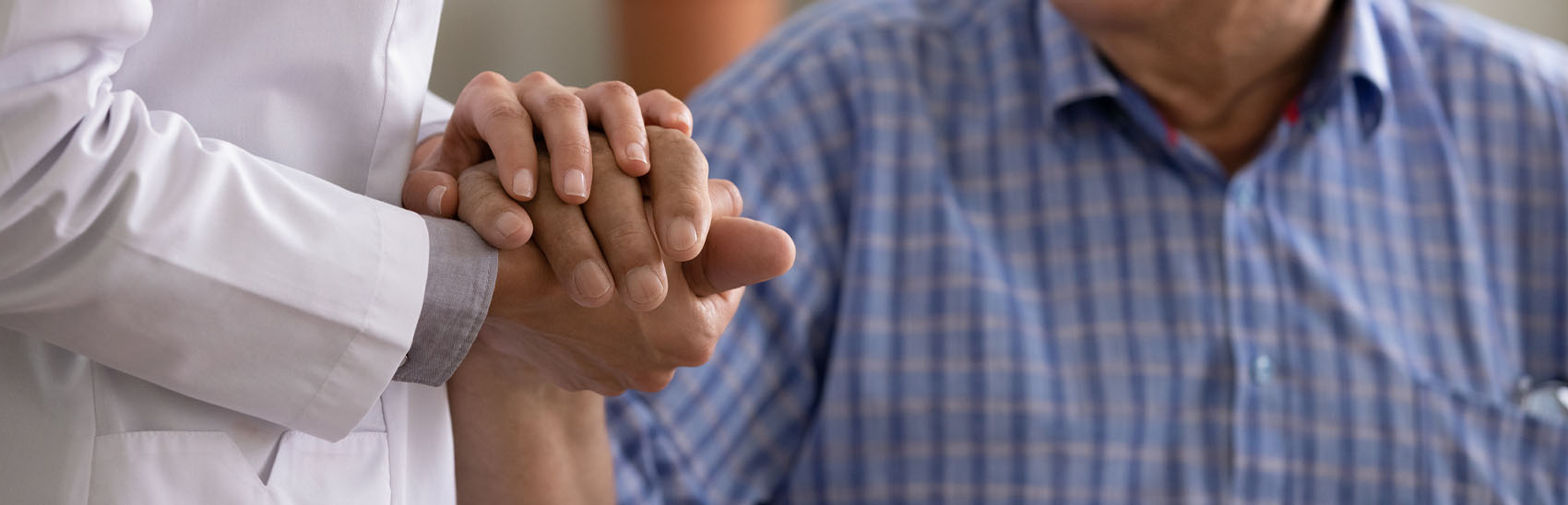 Pain management doctor with patient