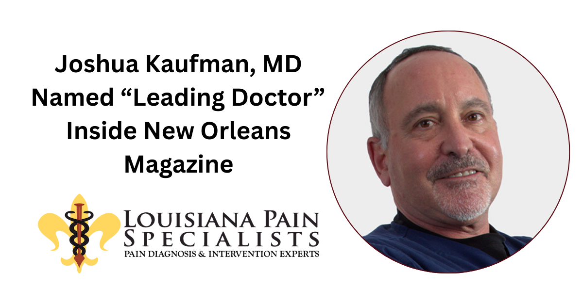 Joshua Kaufman, MD, Named “Leading Doctor” by Inside New Orleans Magazine